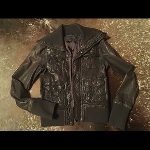 Nieman Marcus leather bomber coat